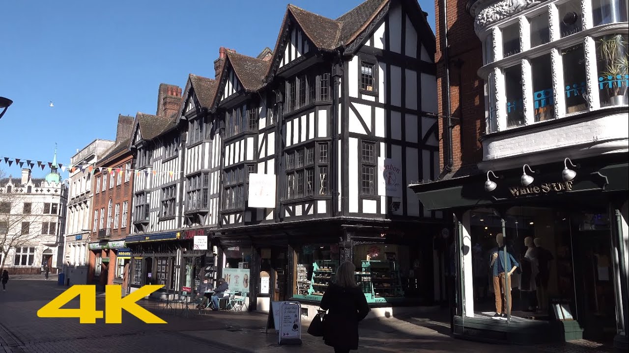 Ipswich Walk: Town Centre【4K】