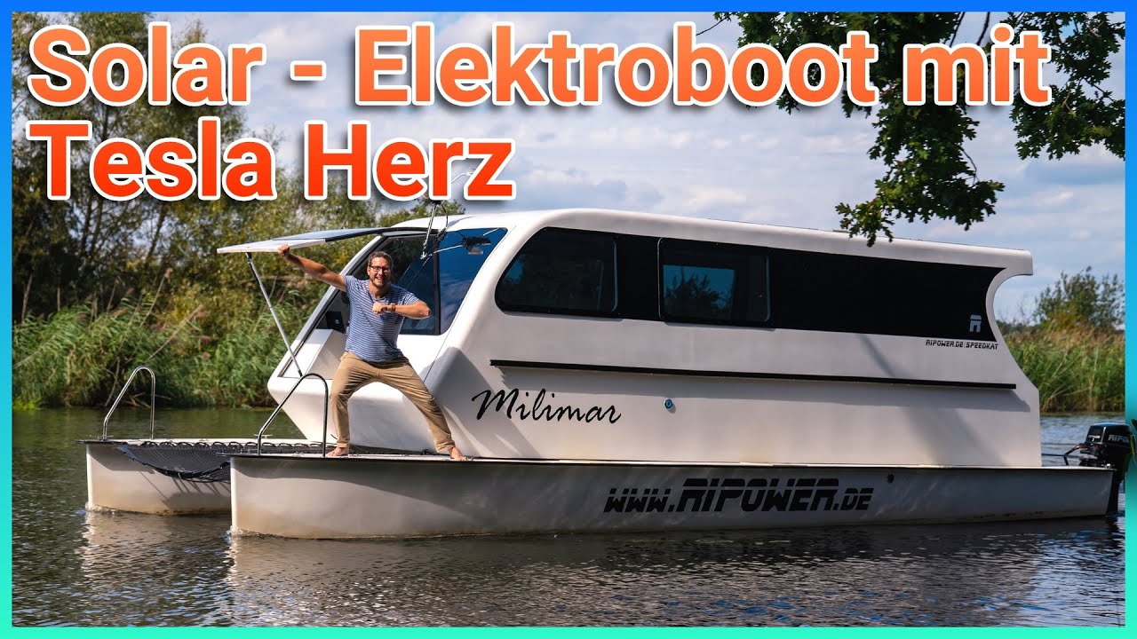 Solar-Elektroboot mit Tesla Herz - RiPower Speedkat
