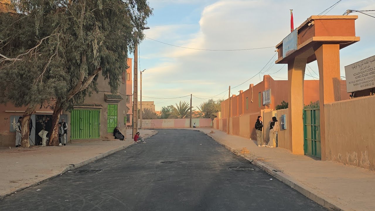 تزفيت شارع زايد اوحماد #تنغير