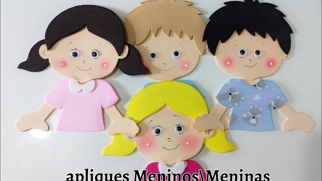 #aplique #eva #Dy Como fazer apliques Meninas\Meninos