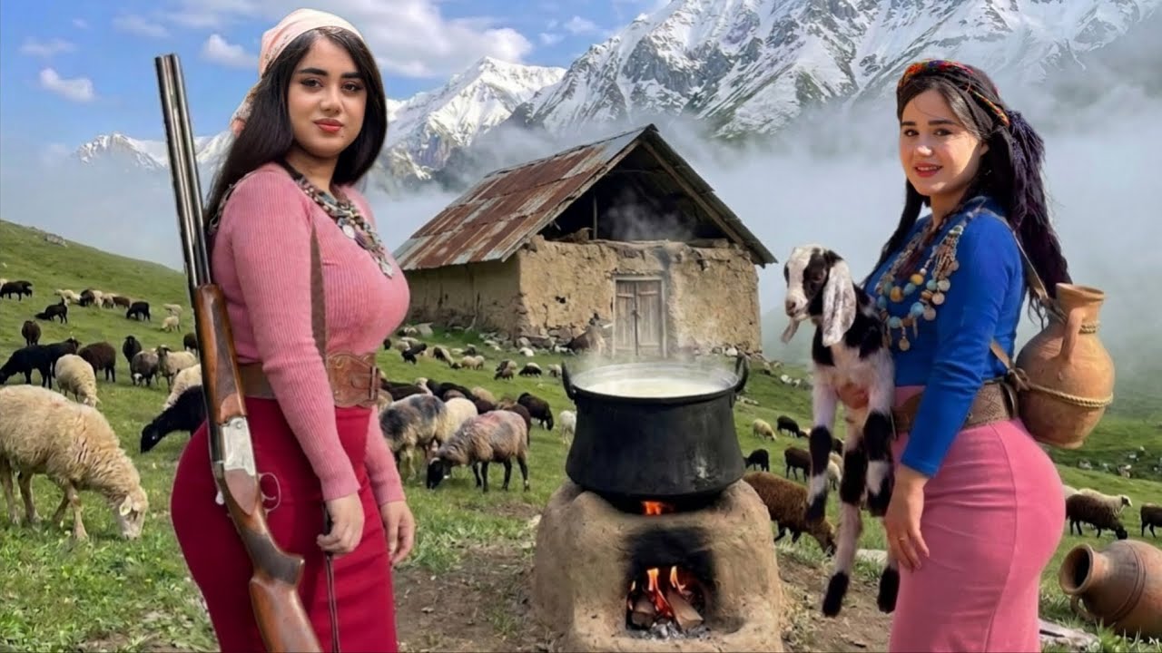 Daily Life in a Forgotten Mountain Village in Iran | Making Butter and Nomadic Bread