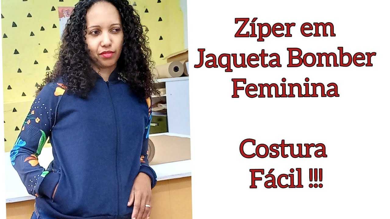 Como colocar Zíper em Blusas ou Jaquetas  Como fazer jaqueta Bomber Feminina parte 2