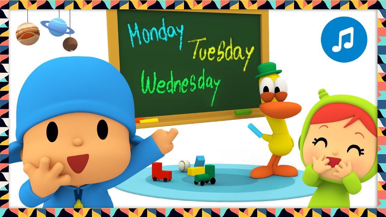 📆 Dias da semana em inglês + MÚSICA INFANTIL | Desenhos animados para Crianças - POCOYO