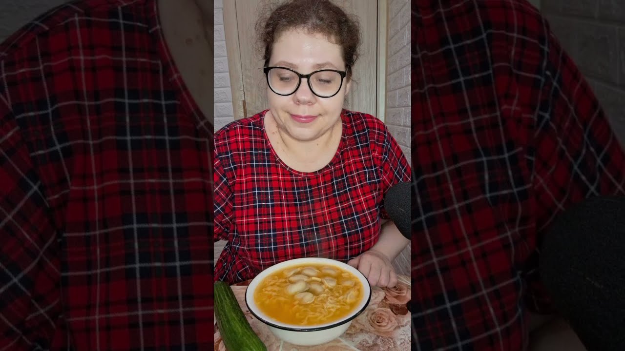 Мукбанг Чан Рамен куринный с Пельменями