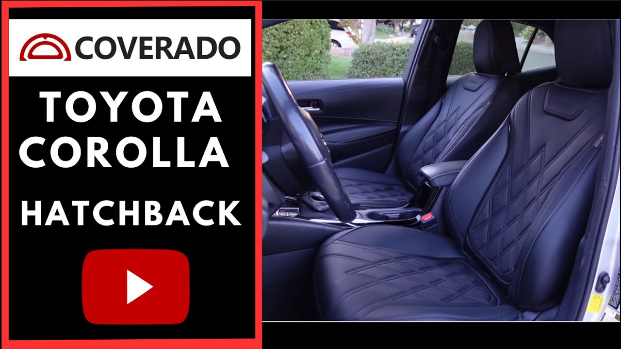 Установка чехлов на сиденья Coverado на хэтчбек Toyota Corolla 2019+