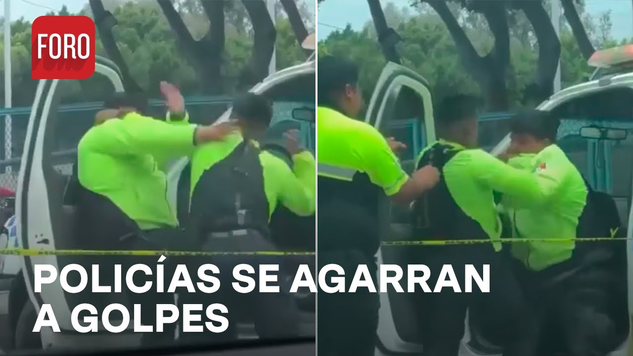 Policías pelean en calles de Tijuana y son captados en video - Las Noticias