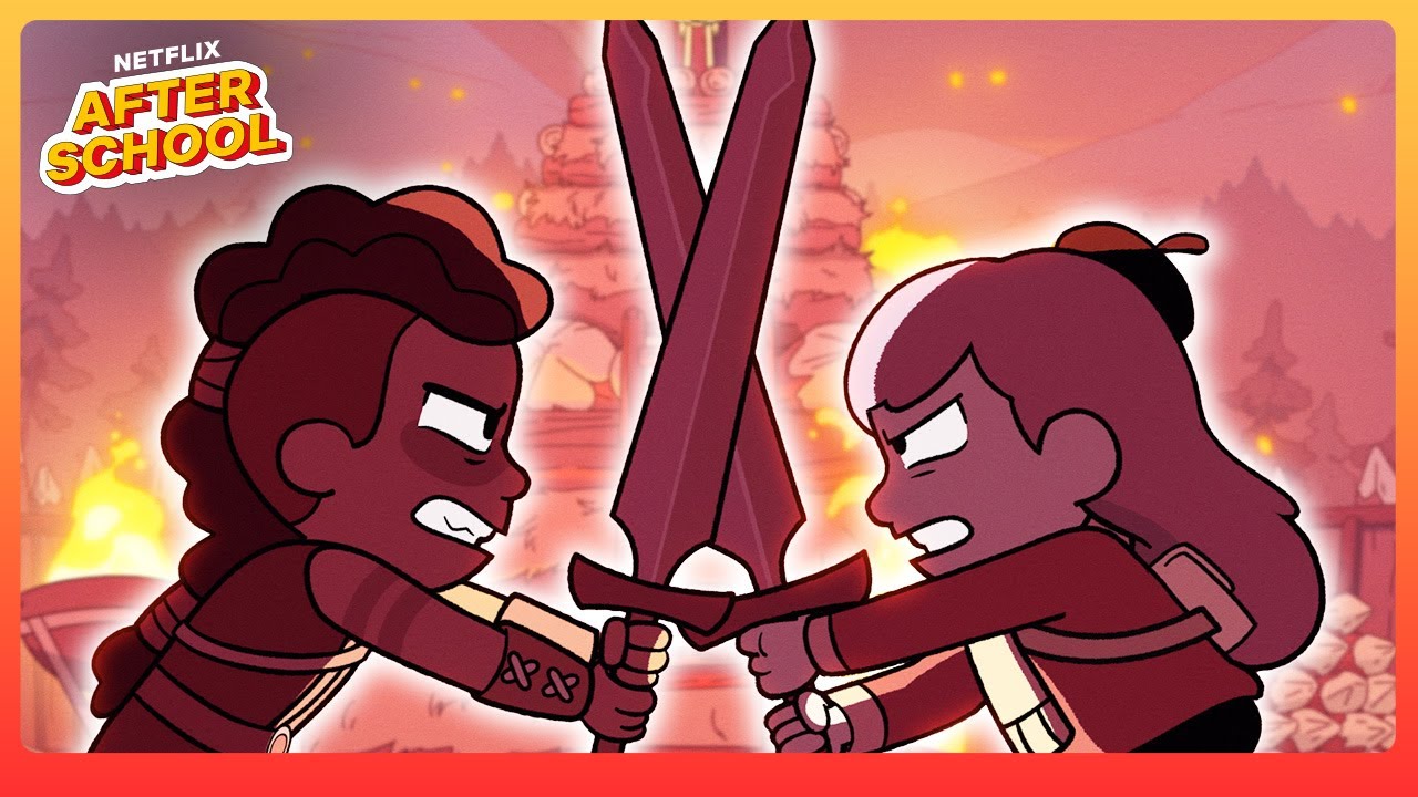 Fighting the Giantslayer! ⚔️🔥 Hilda | Netflix After School