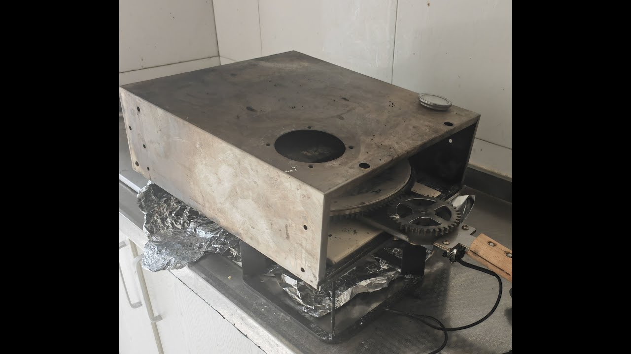 gas stove top pizza oven with rotary stone