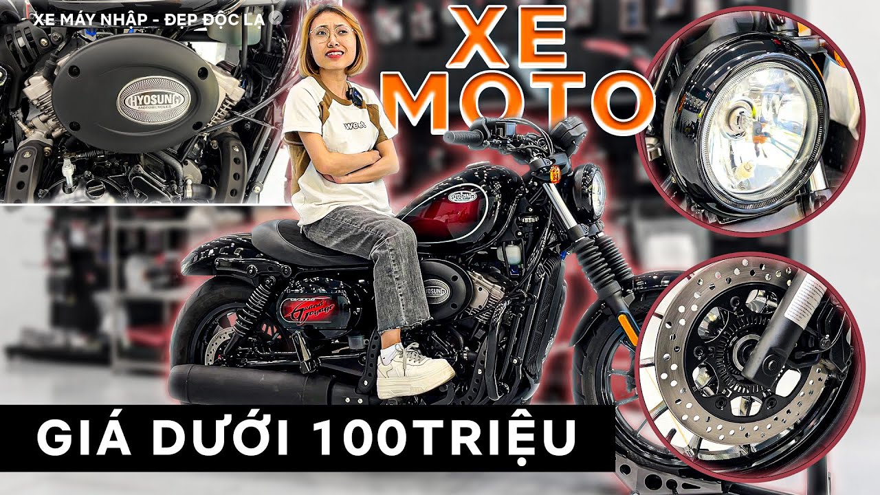 Môtô nhập khẩu GIÁ DƯỚI 100 TRIỆU Hyosung GV300s - Động cơ 300cc, máy V-Twin bền bỉ, mạnh mẽ
