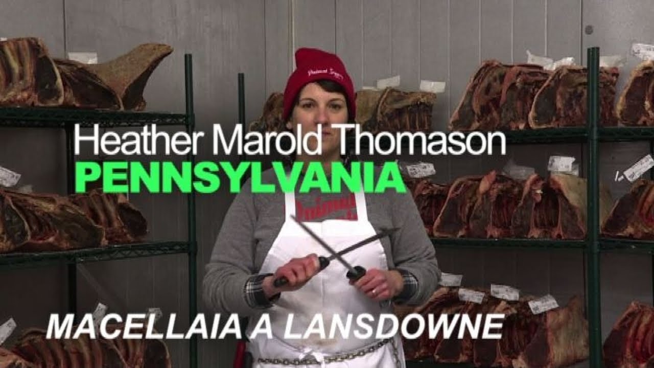 Ritratti di donne: una macellaia a Lansdowne, Pennsylvania