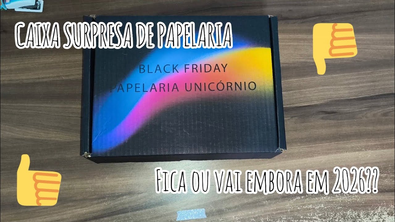 Caixa surpresa papelaria unicórnio Black Friday