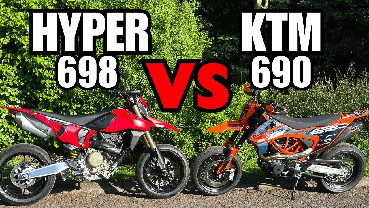 Что лучше? Ducati Hypermotard 698 Mono против KTM 690 SMCR: Супермото-состязание!