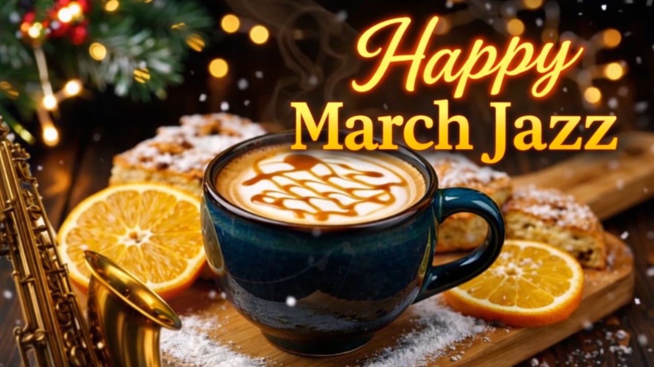 Happy March Jazz ☕ Relaxing Coffee Shop Jazz & Bossa Nova Piano Instrumental for Work Study Relax
