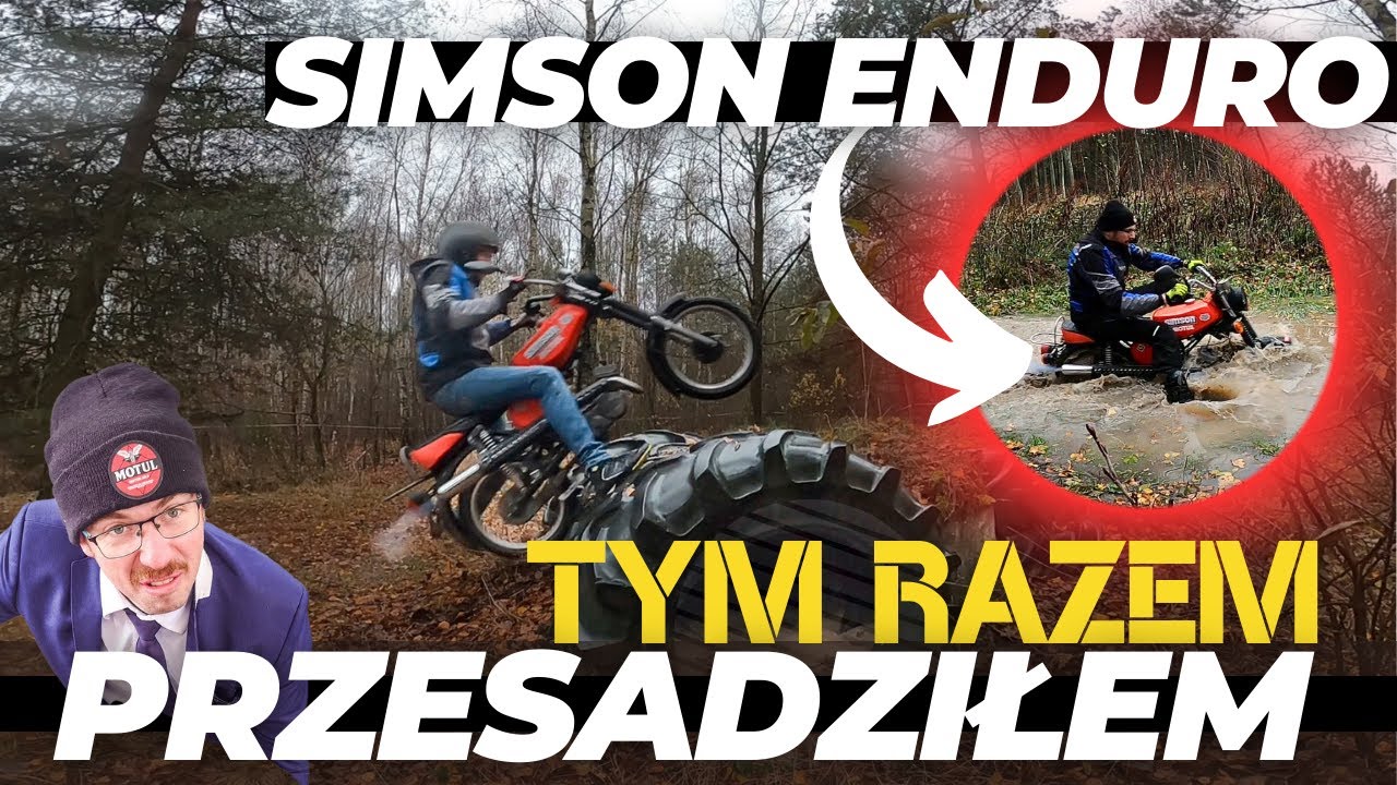 Upalanie Simsona S51 Enduro w terenie. Przesadziłem...