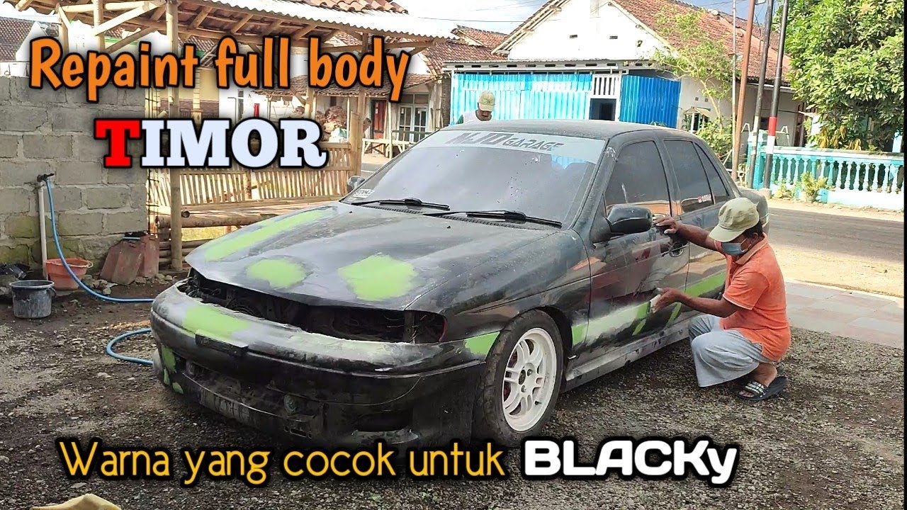 Repain full body mobil timor | BLACKy ganti baju