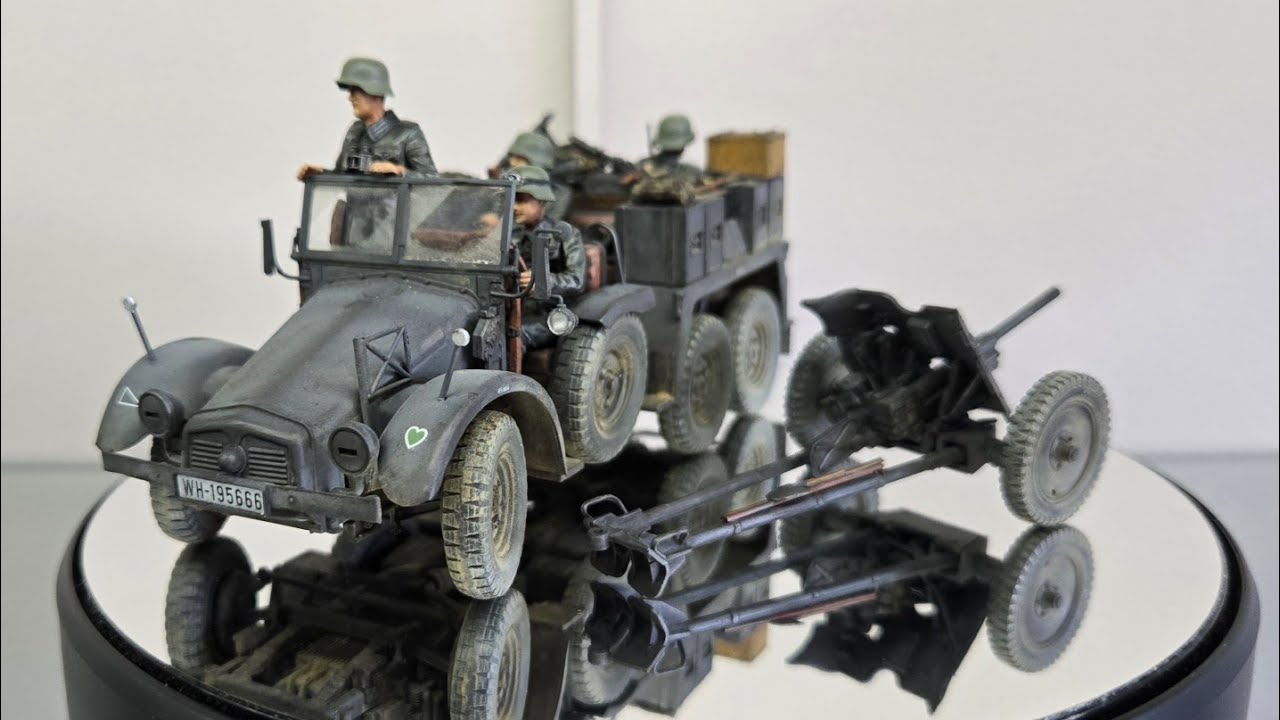 Tamiya 1/35 German Krupp Protze towing truck with Pak37