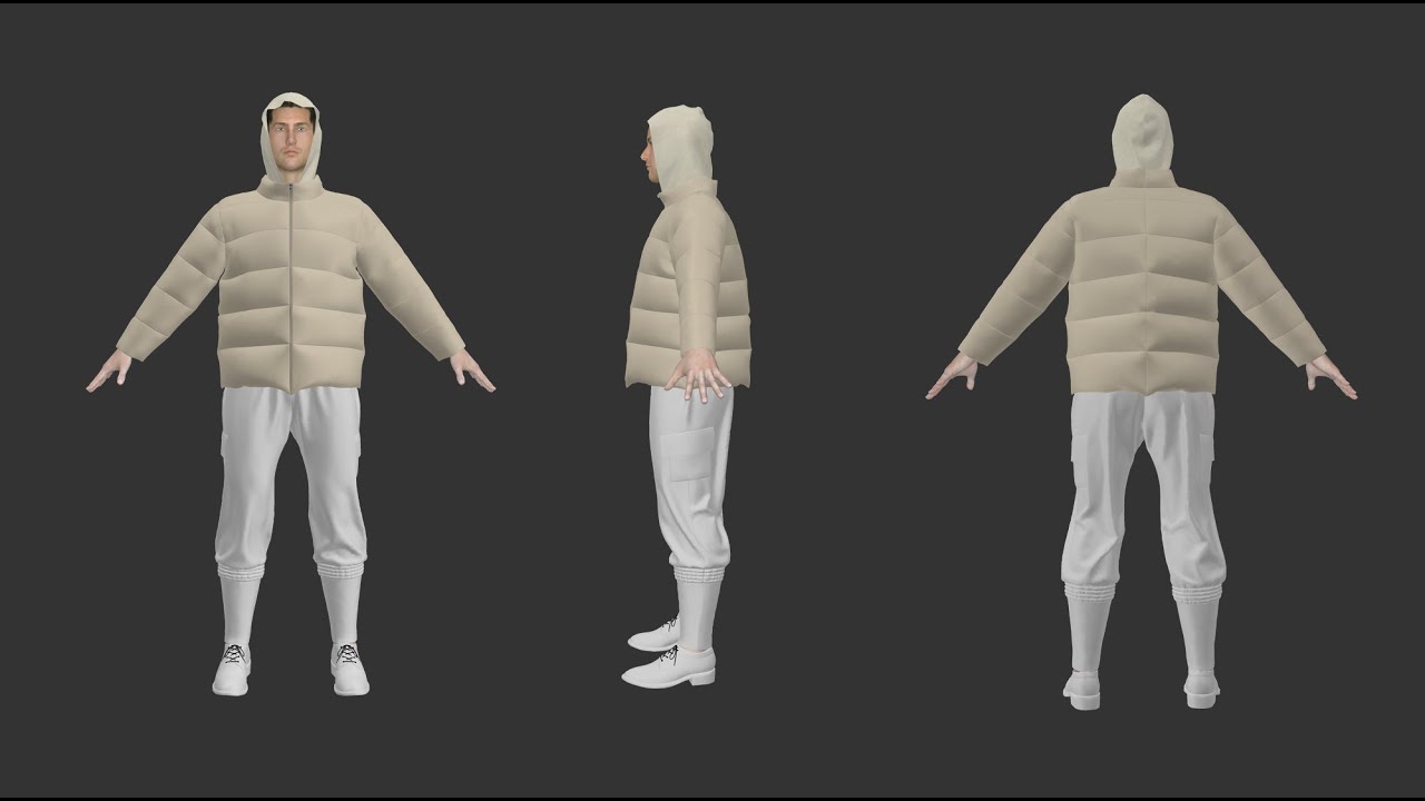 Marvelous Designer Padded Jacket and Hoody: Padded Jacket