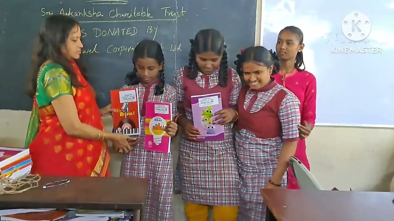 Note books distributed at Govt girls High School in Ramanthapur