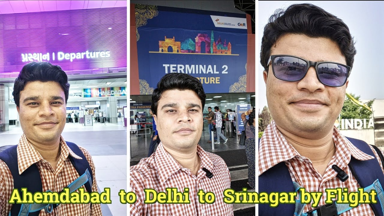 Ahmedabad to Srinagar via Delhi Flight Vlog by Hardikkumar-HRK