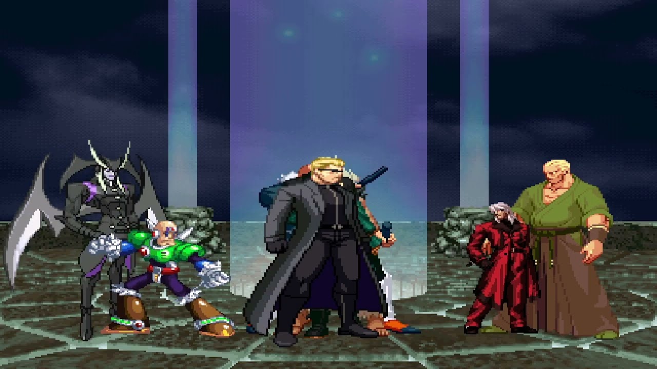 KOF MUGEN Tag Team Sigma Jedah Wesker Akuma Vs Kain R. Heinlein geese Howard Goenitz Mr Big