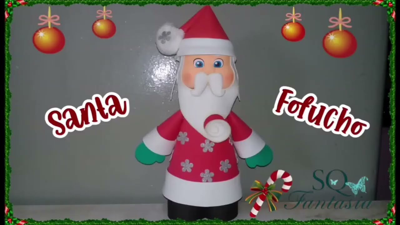Cómo Hacer Papá Noel 3D en goma Eva  | Compilado de tres modelos de muñecos.