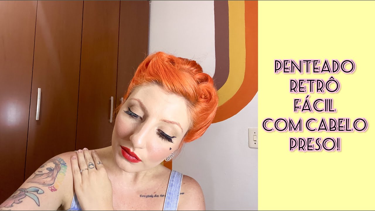 PENTEADO RETRÔ VICTORY ROLLS FÁCIL ANOS 40/50 COM CABELO PRESO!