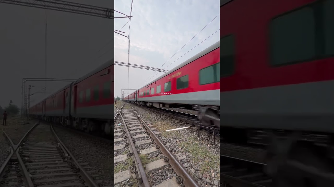 12418 New Delhi-Prayagraj Junction Prayagraj Express with GZB WAP7 skipping Bamhrauli(BMU).🚉❤️🔥