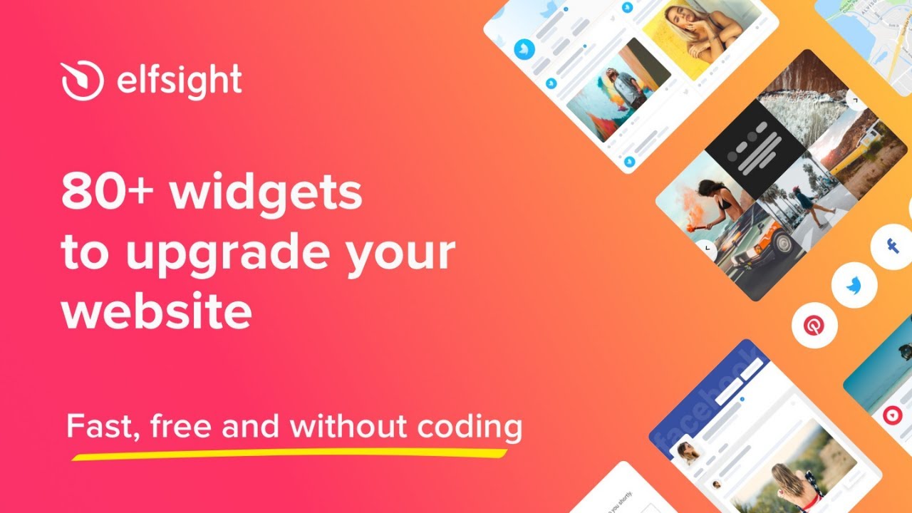 Few clicks to create a custom widget for your website with No-code Elfsight.com
