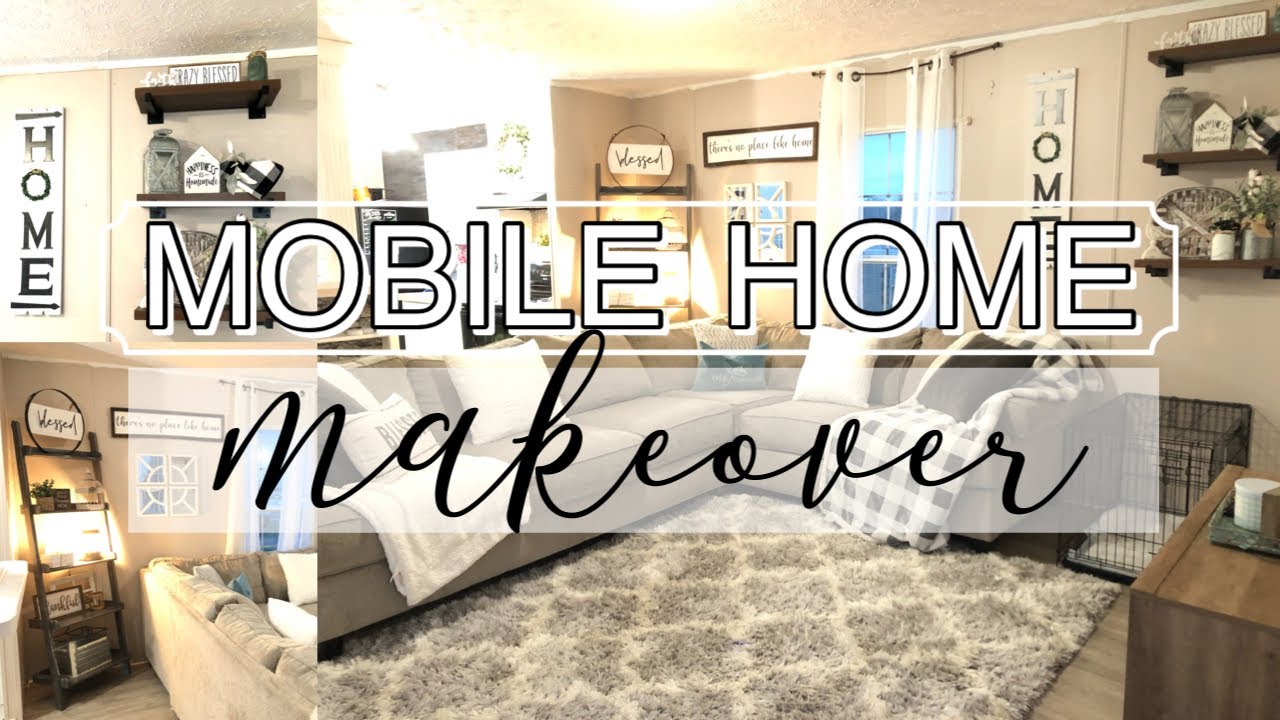Decorate my single wide mobile home with me | Mobile home makeover | remodeling our single wide