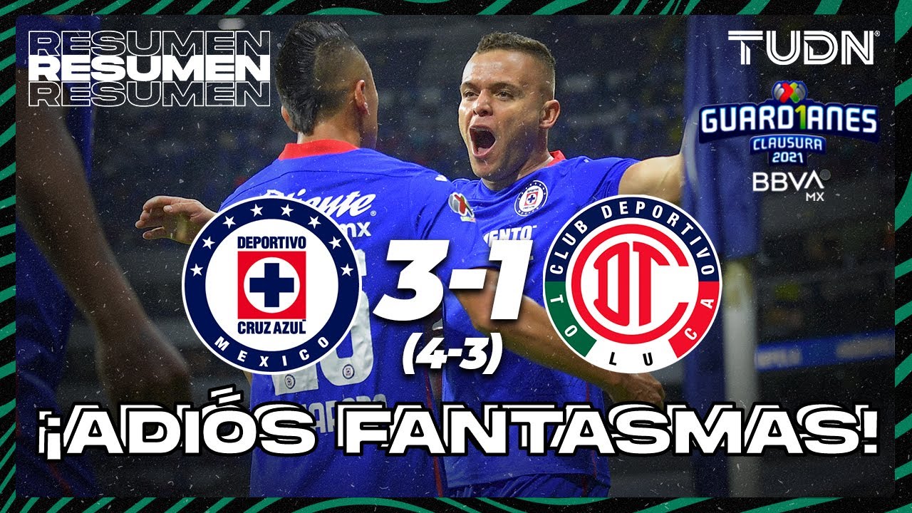 Resumen y goles | Cruz Azul 3(4)-(3)1 Toluca | Torneo Guard1anes 2021 BBVA MX  4tos | TUDN