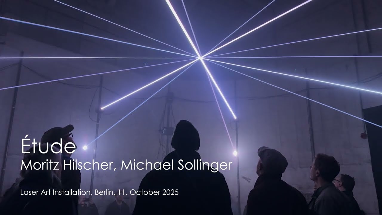 Laser Art Install: Étude by Moritz Hilscher and Michael Sollinger