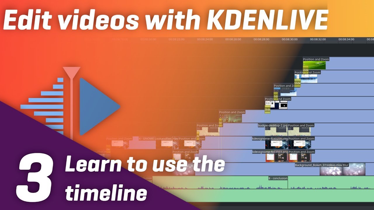 Learn how to use the Timeline in Kdenlive - Video Editing on Linux