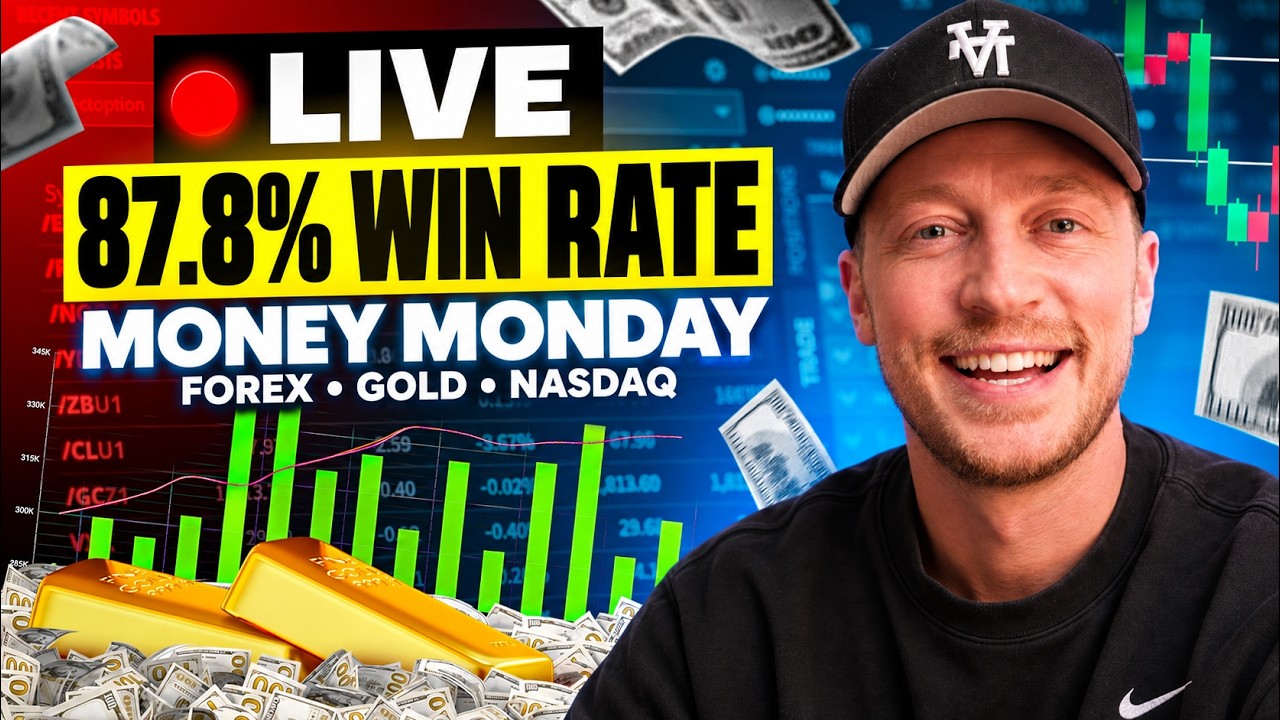 Live Trading Forex, Gold & NQ (XAUUSD Money MONDAY!)