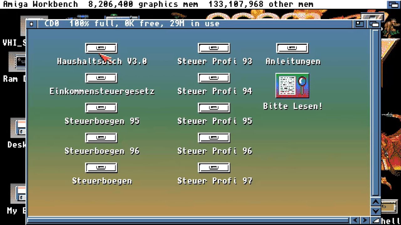 AMIGA Steuer Profi 97 CD Kollektion 93 94 95 96 97 ATTRACT MODE TAX PROFESSIONALS PROGRAM 1997 Schat