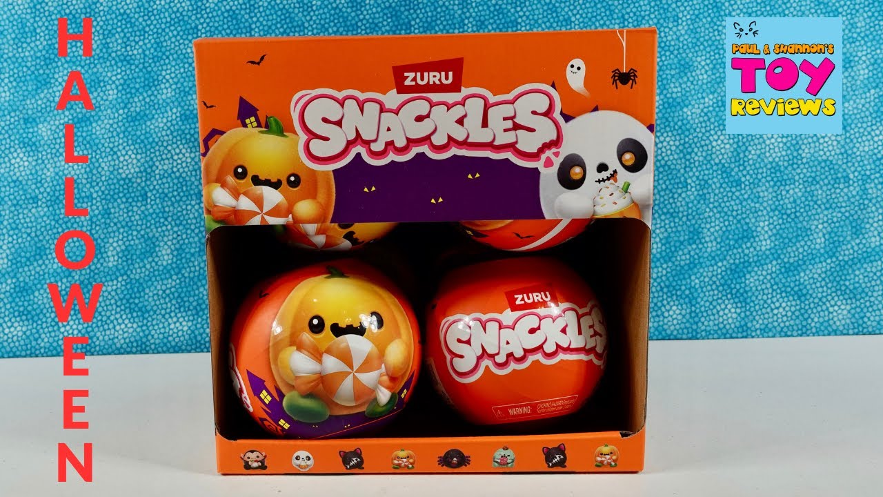 Открытие плюшевых капсул Halloween Zuru Snackles Blind