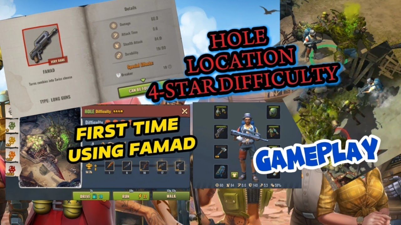 DAYS AFTER:4-STAR DIFFICULTY/HOLE LOCATION/1ST TIME USING FAMAD GUN