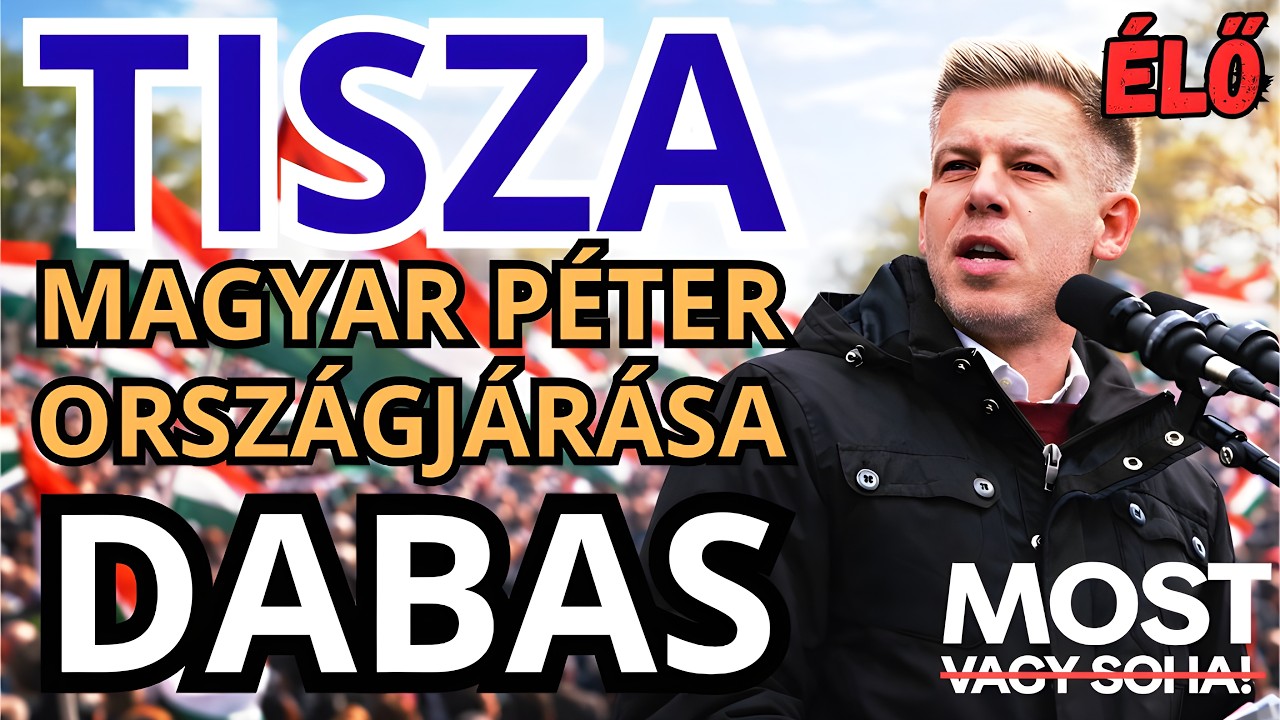 Magyar P&eacute;ter orsz&aacute;gj&aacute;r&aacute;sa - DABAS 🔴⚪🟢 &Eacute;LŐ K&Ouml;ZVET&Iacute;T&Eacute;S - TISZA  #tiszap&aacute;rt #magyarpeter