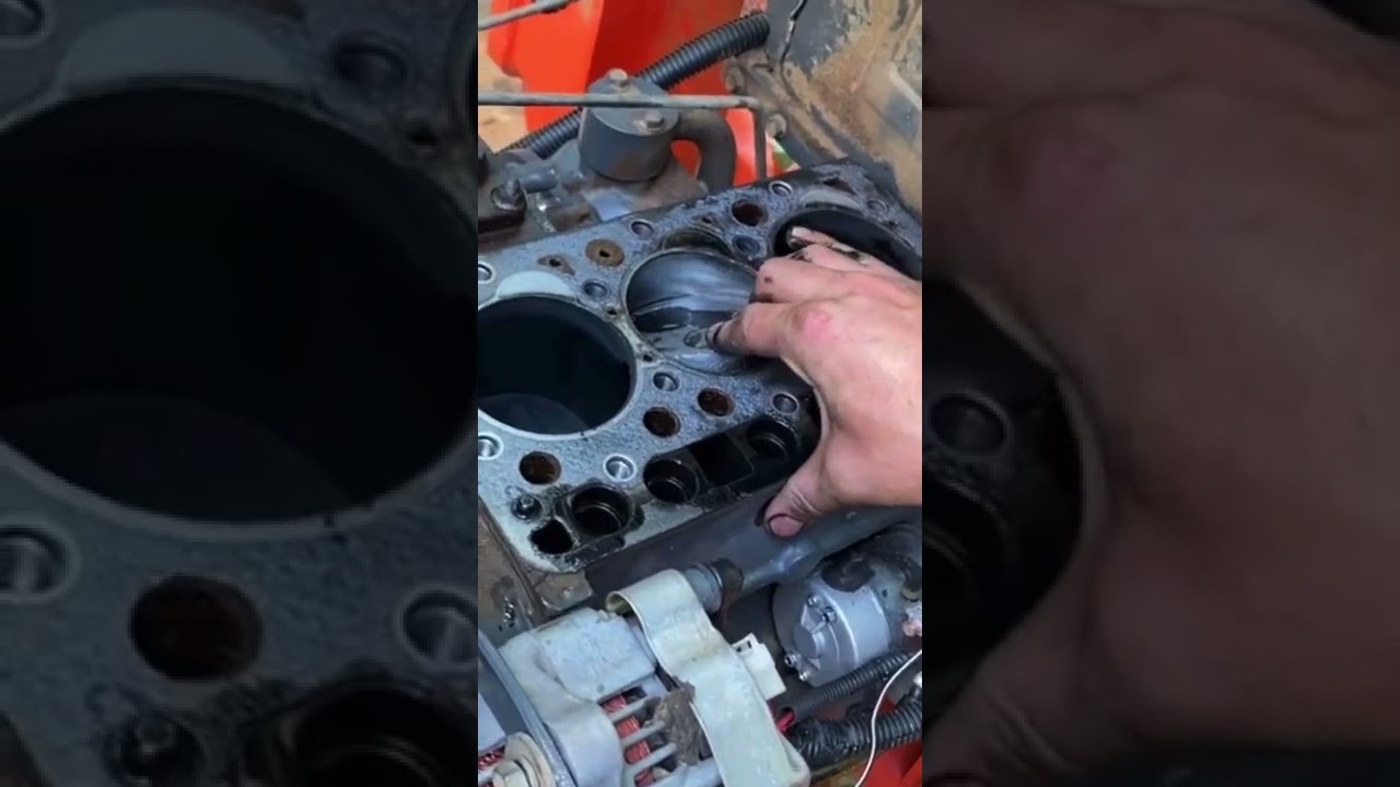 Kubota Tractor Engine Damage Broken Piston