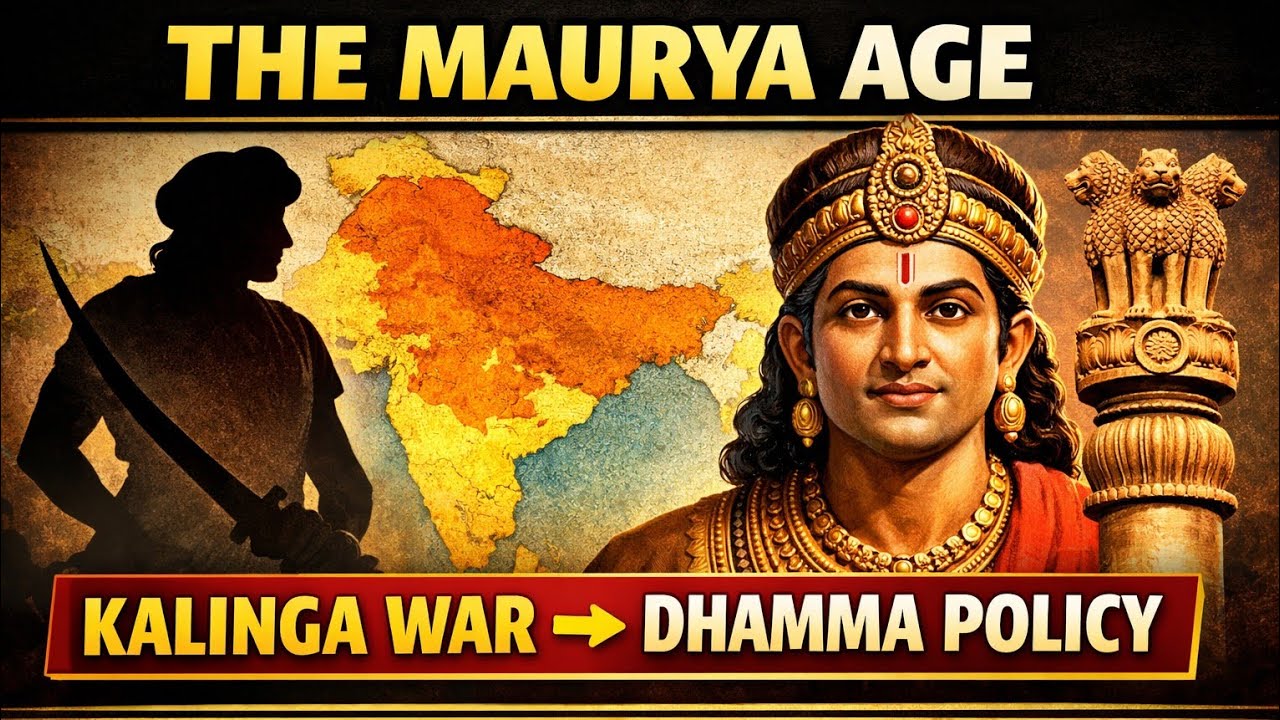 Maurya Age Explained | Chandragupta Maurya to Ashoka | Imperial Administration & Kalinga War Cls 19