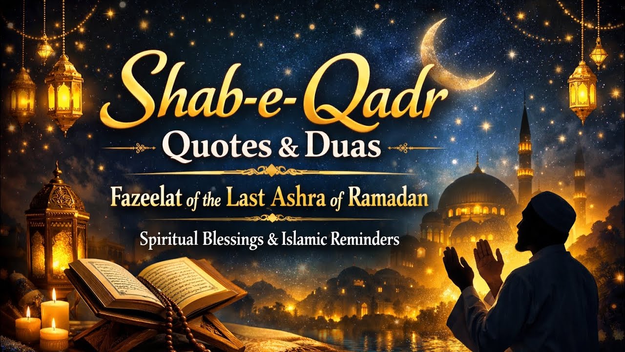 Shab-e-Qadr Quotes & Duas | Fazeelat of the Last Ashra of Ramadan | Spiritual Blessings & Islamic 