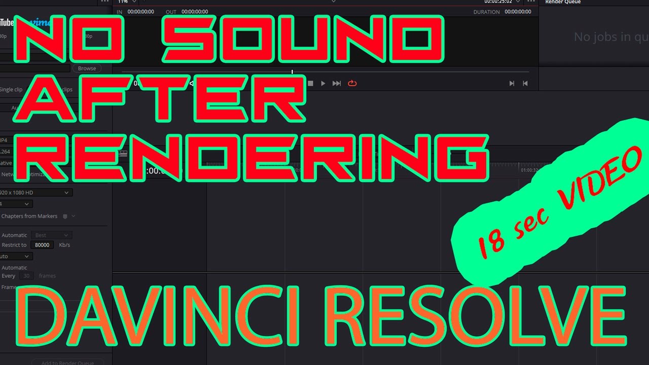 [Davinci Resolve] How to FIX No Sound After Mp4 Export ~ Rendering Audio Output