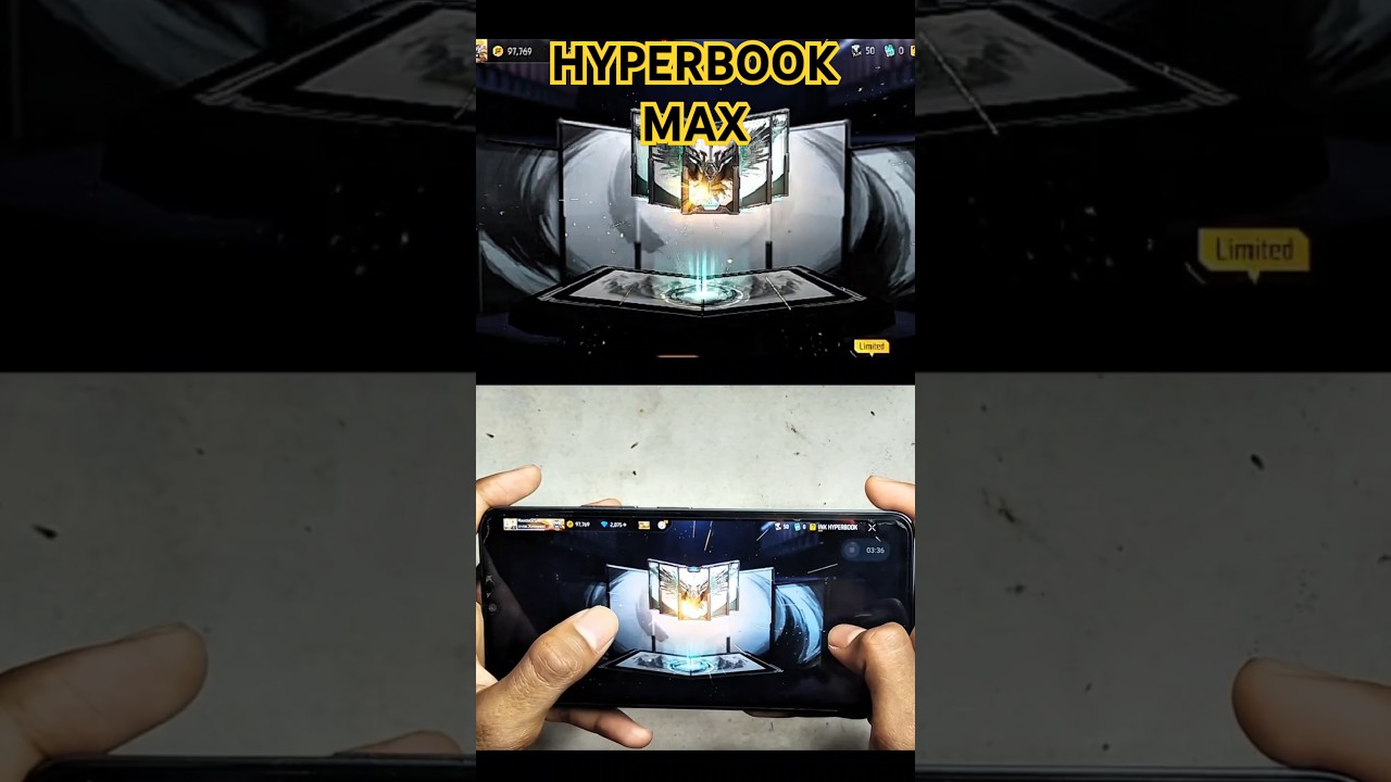 HYPERBOOK FREE FIRE #hyperbook #freefire #shortvideo 😈😈