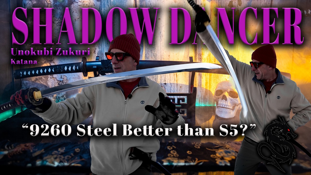 $228 SHADOW DANCER UNOKUBI ZUKURI IN 9260 STEEL KATANA SHOWCASE #useyourstuff #katanareview