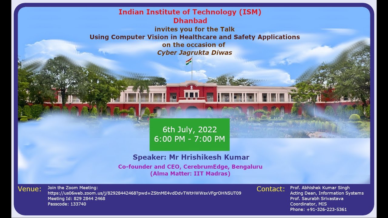 Lecture #10 - Using Computer Vision in Healthcare and Safety Applications