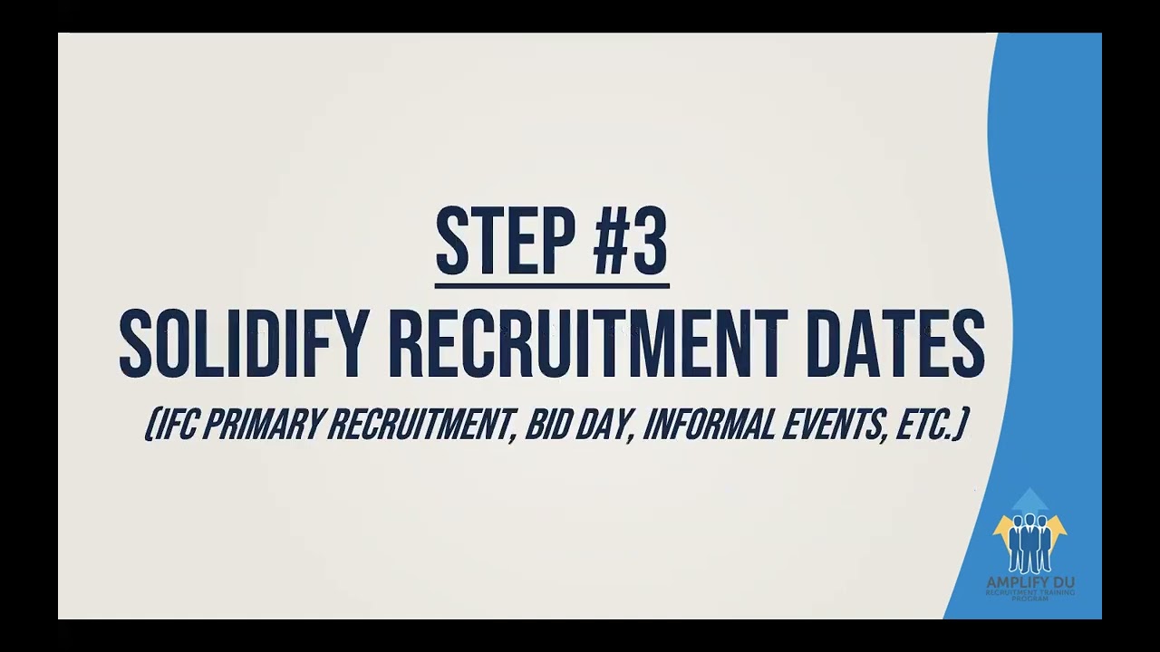 Summer 2026 Amplify DU Webinar #3 - Planning for Recruitment