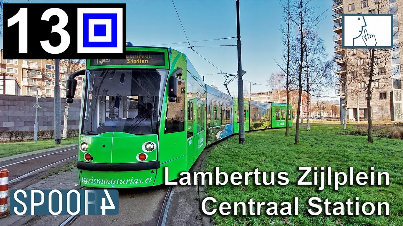 Cabinerit Tram 13 (Amsterdam) | Lambertus Zijlplein - Centraal Station (Tram Driver's POV)