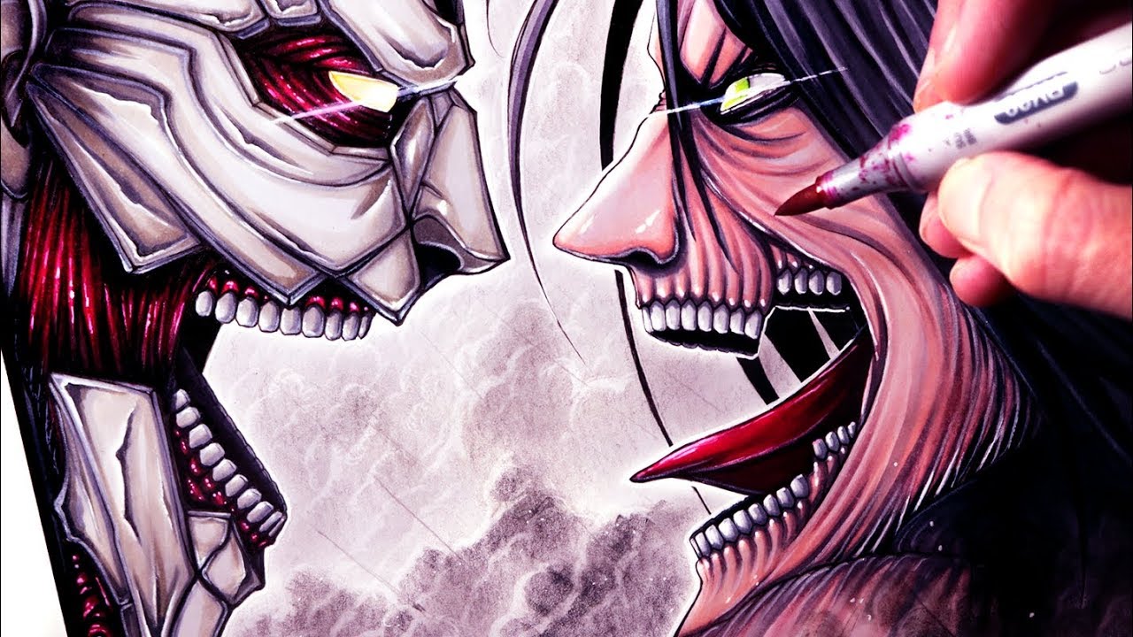Let's Draw EREN JAEGER VS. ARMORED TITAN - ATTACK ON TITAN - FAN ART FRIDAY