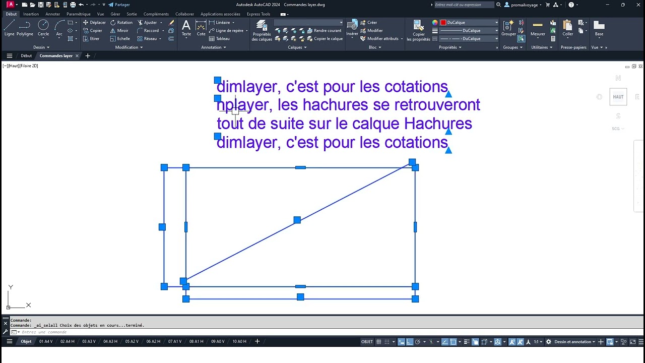 Commandes layer