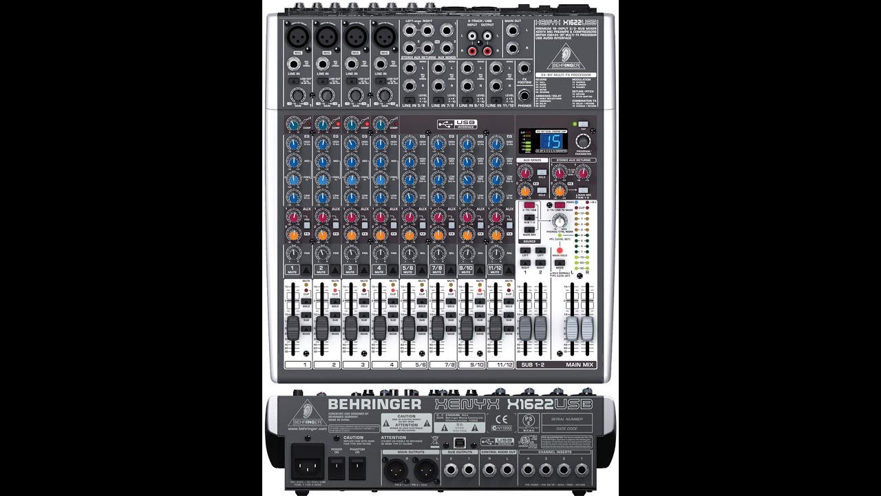 Behringer xenyx X1622 usb (fr)