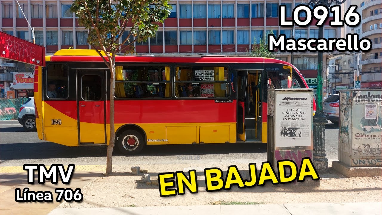 Especial Gran Valparaíso #29 - Mercedes LO-916/Mascarello - TMV Línea 706 - En Bajada
